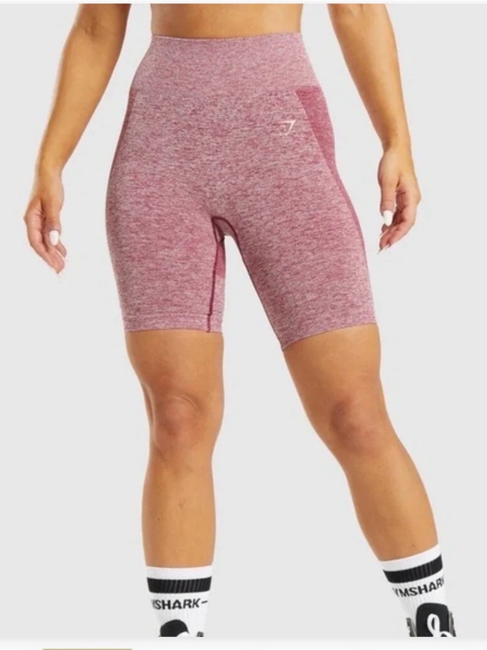 Gymshark Seamless High-Waist Bike Shorts - Pink Marl